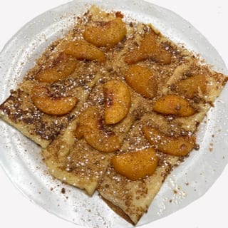 Peach Cobbler Crepes