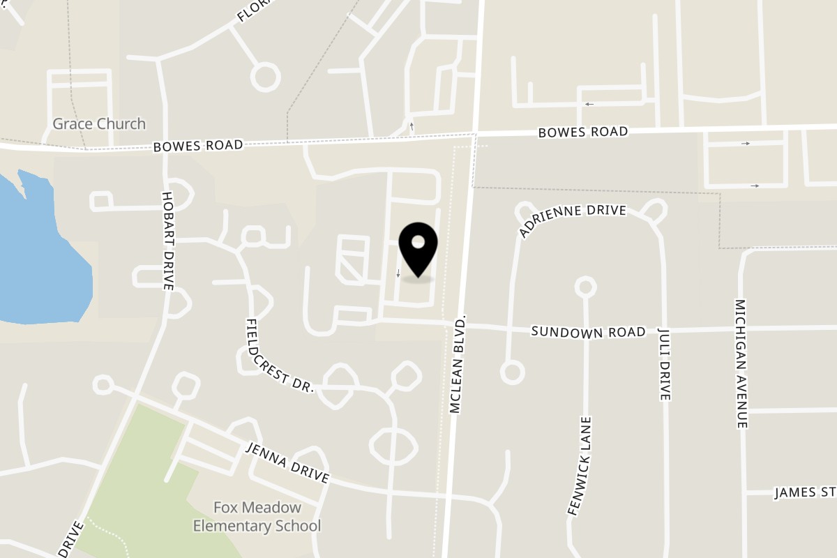 Map showing the location of Sweet Berry Cafe on 720 N McLean Blvd in South Elgin